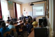 	prelekcja prowadzącej w klasie komputerowej MZS nr 3 w Gorlicach	