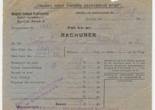 Powiększ zdjęcie Rachunek za prąd z 1947 roku — Anna Kozłowska, ul. Stróżowska 86