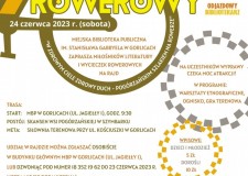 Powiększ zdjęcie Plakat - Odjazdowy Bibliotekarz pn. „W zdrowym ciele zdrowy duch — pogórzańskim szlakiem na rowerze”