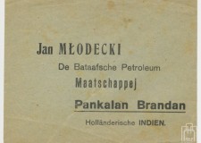 Powiększ zdjęcie Wizytówka Jana Młodeckiego w Indiach Holenderskich
